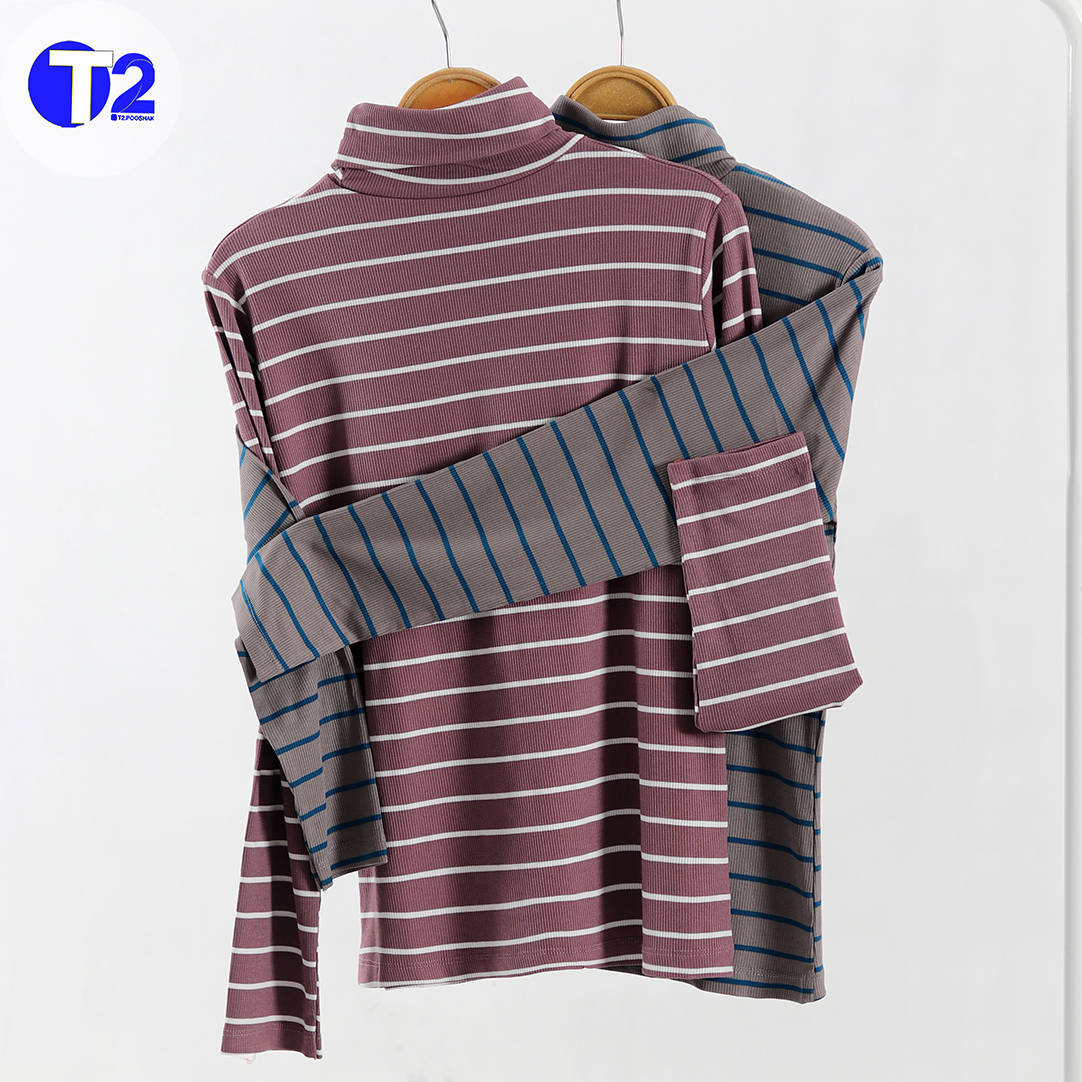 بلوز یقه اسکی کبریتی رینگی یا راه راه (3592)