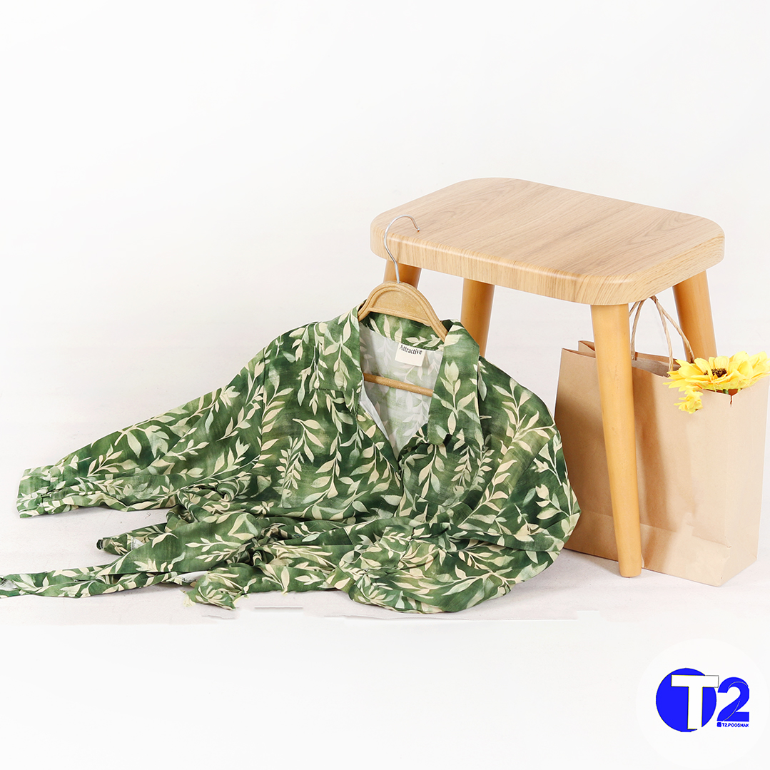 شومیز مانتو پایین گره نخی وارداتی (3398)