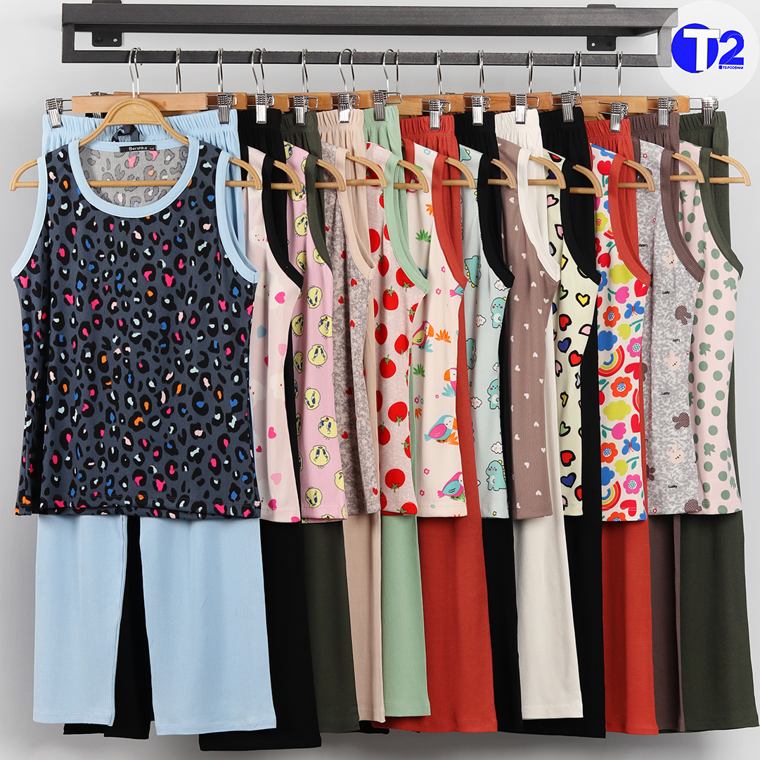 ست تاپ وشلوار کبریتی کلودی(3402)