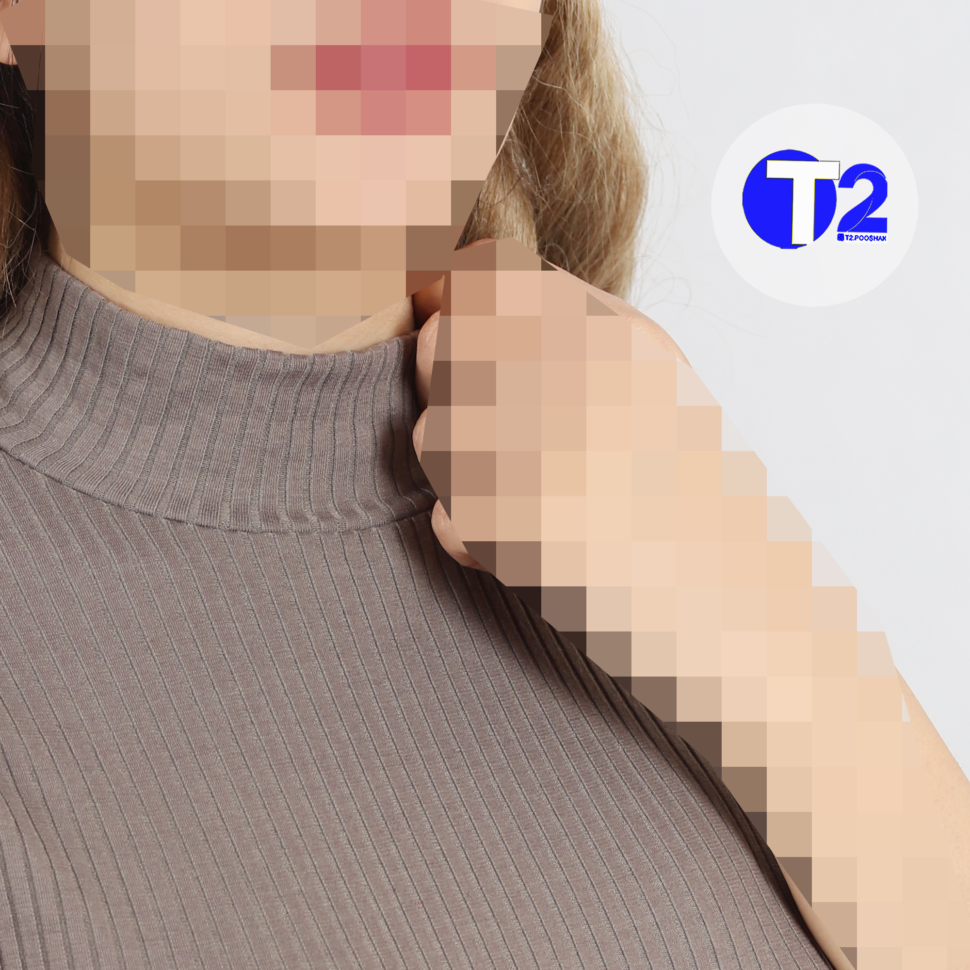 تاپ یقه ایستاده کرکره (3207)