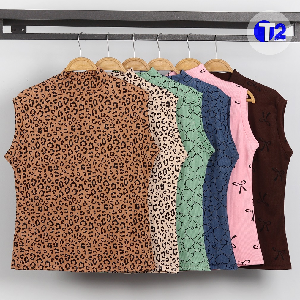 تاپ یقه ایستاده سایزدو پک 6تایی(3222)