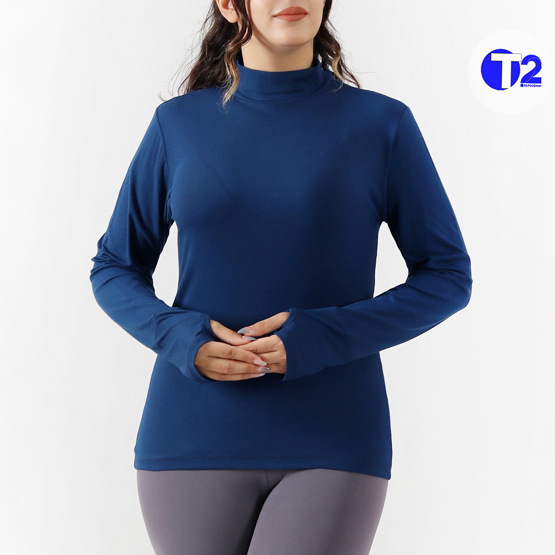 بلوز فینگر دار یقه ایستاده پاپایا (3588)