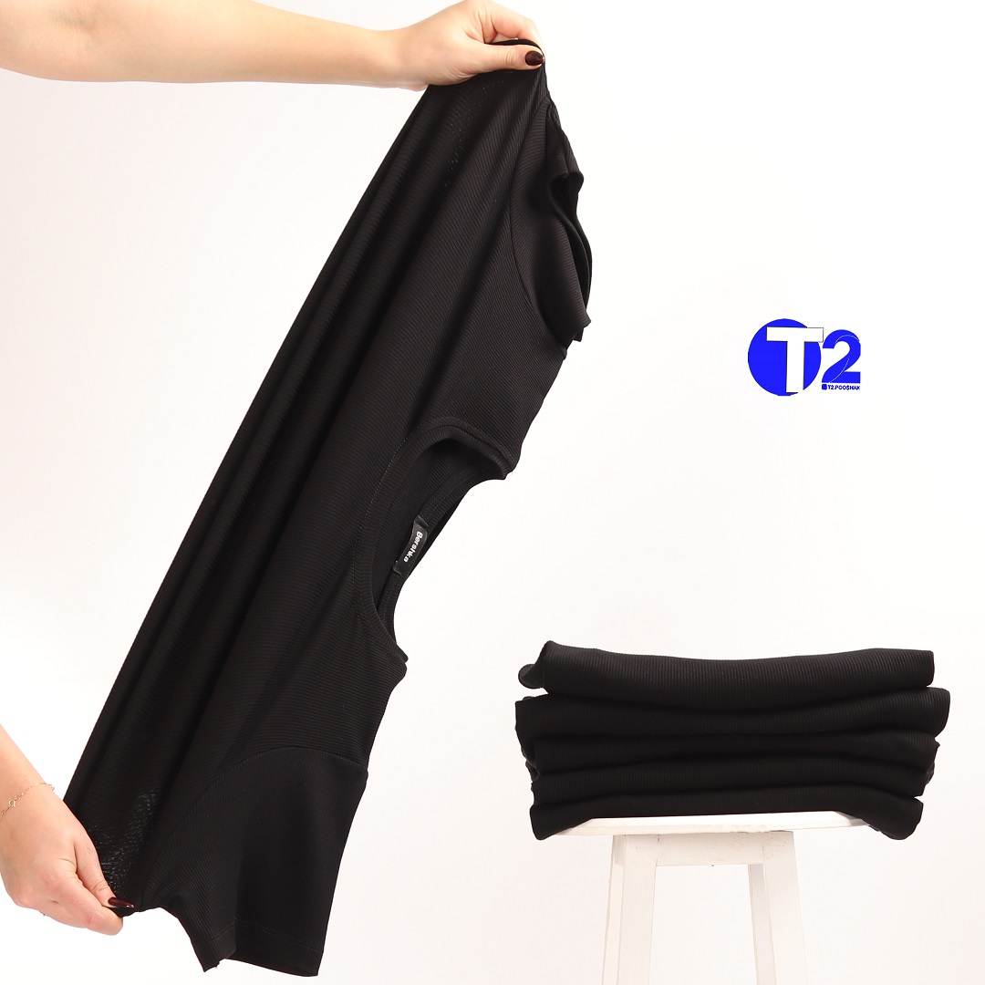 تیشرت بیگ سایز برشکا پک تک مشکی (2503)