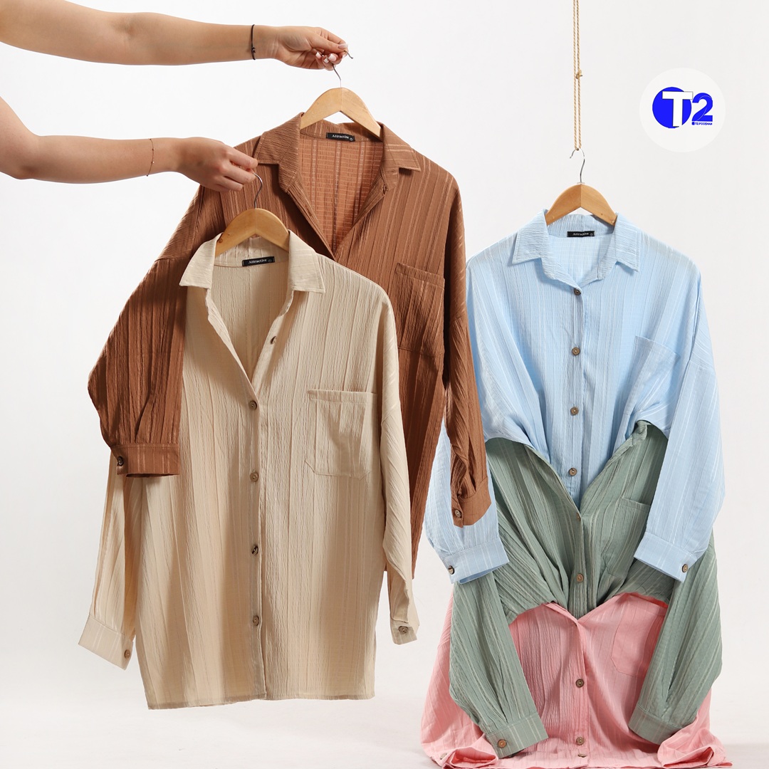 شومیزمانتو کراش نخی تک جیب (2966)