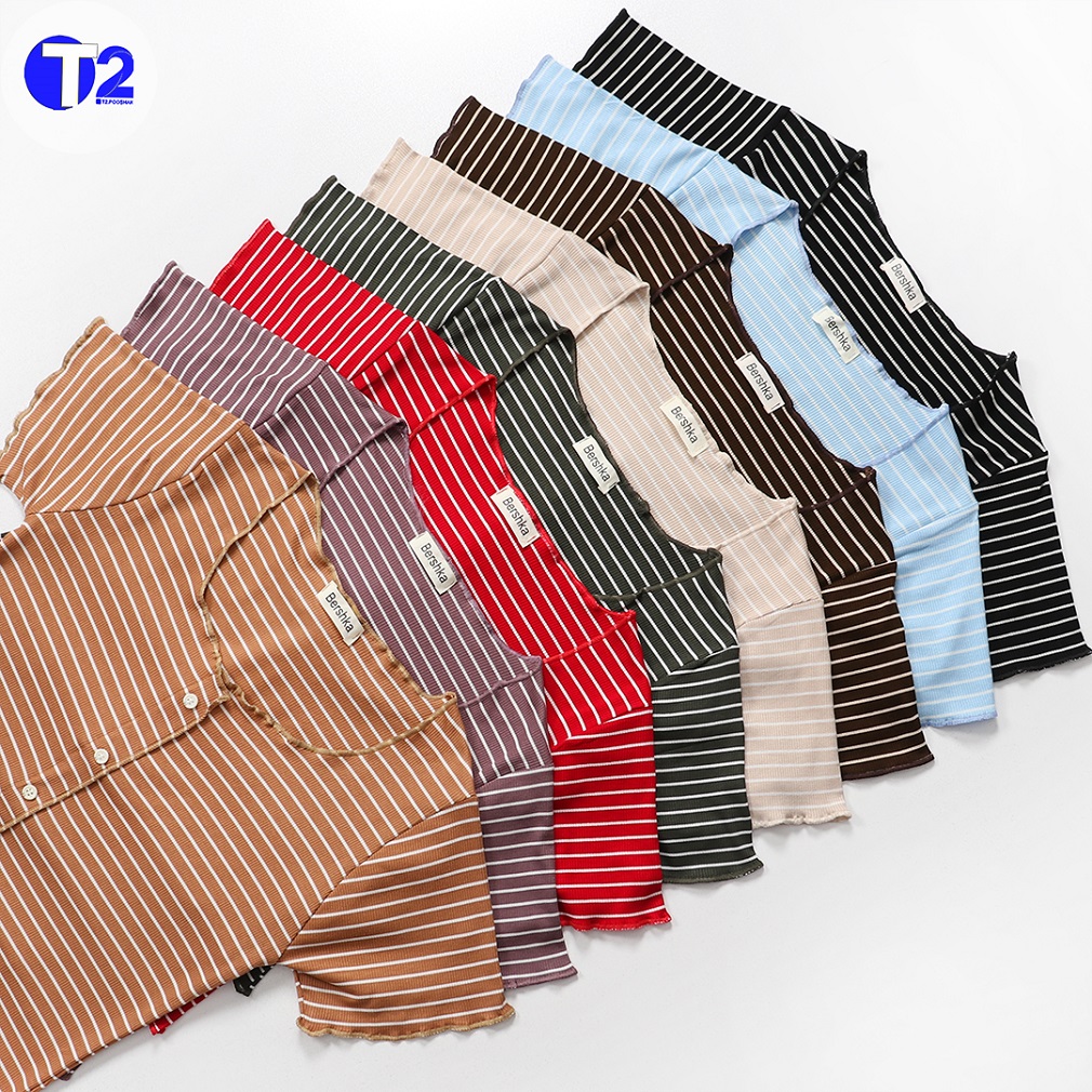 تیشرت کراپ رینگی ژورخورده برشکا پک 5 عددی-یک رنگ تکرار(3501)