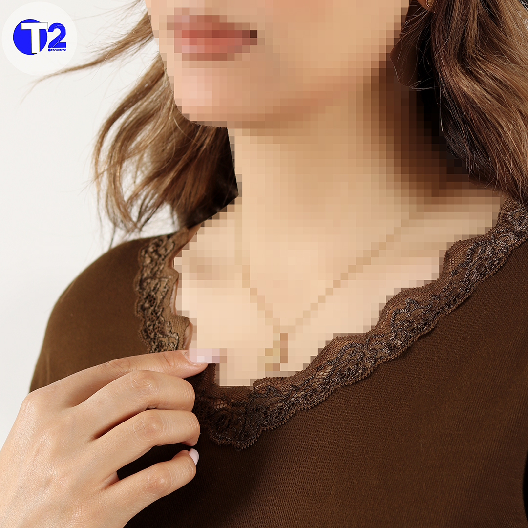 بلوز یقه گیپوری پاپایا (3619)