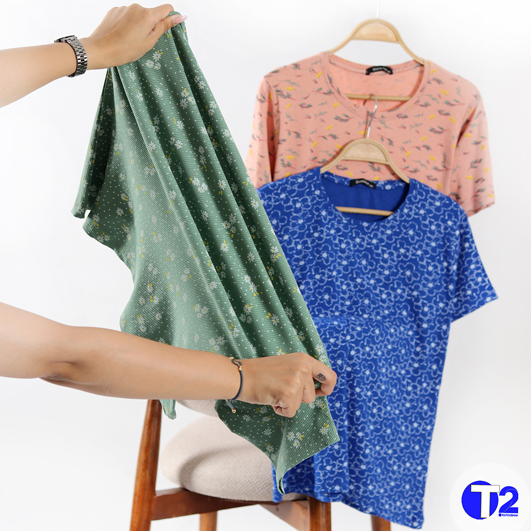 تیشرت یقه گرد چاپی برشکا(3533)