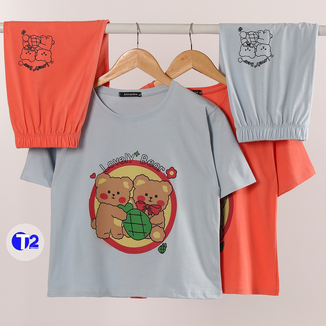ست کراپ شلوارک تدی(2421)