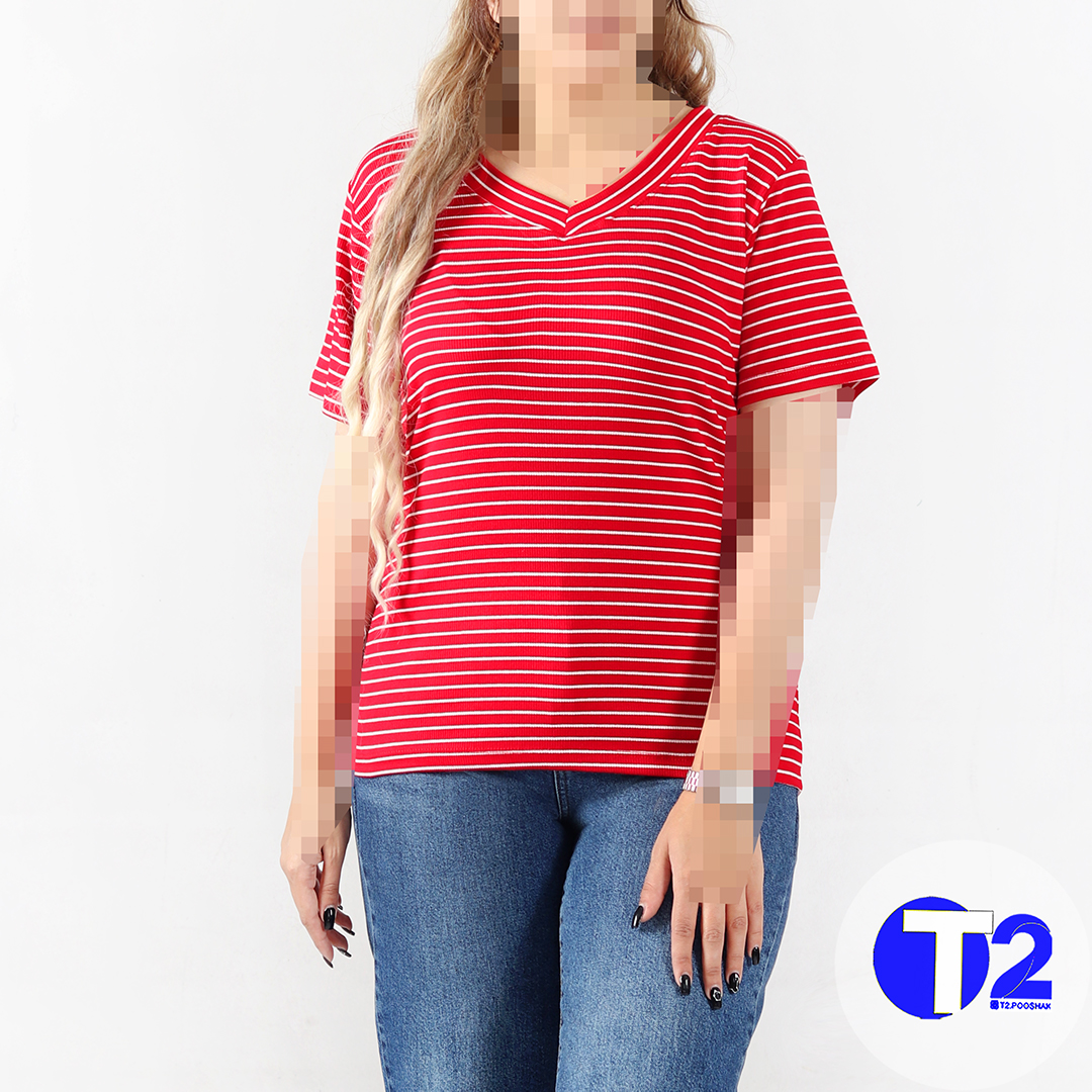تیشرت یقه هفت رینگی (3418)