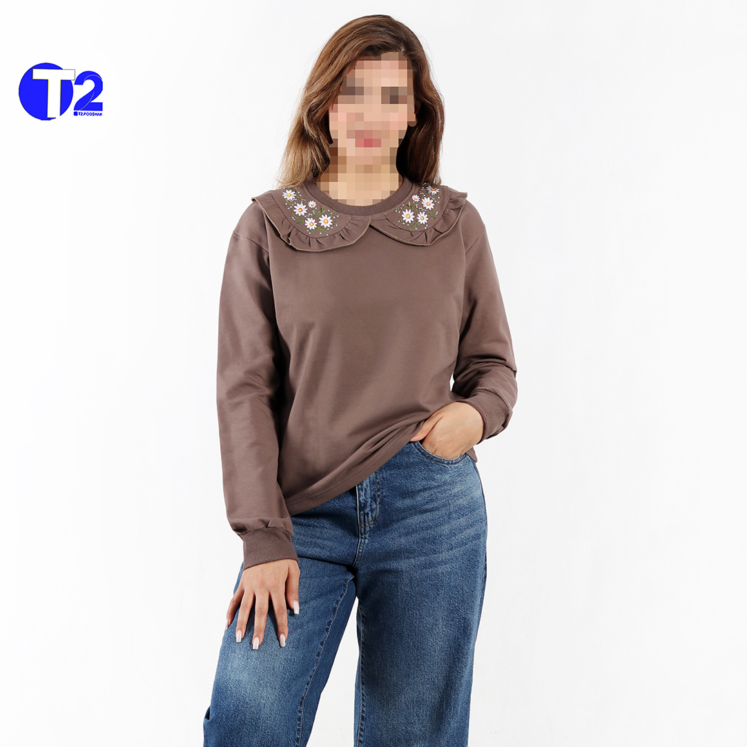 بلوزدورس یقه ب ب بابونه گلدوزی(3630)