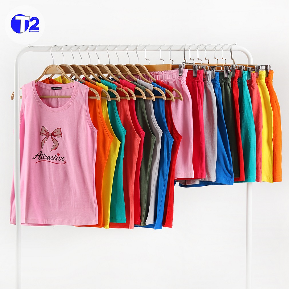 ست تاپ و شورتک پنبه لاکرا اترکتیو (3529)