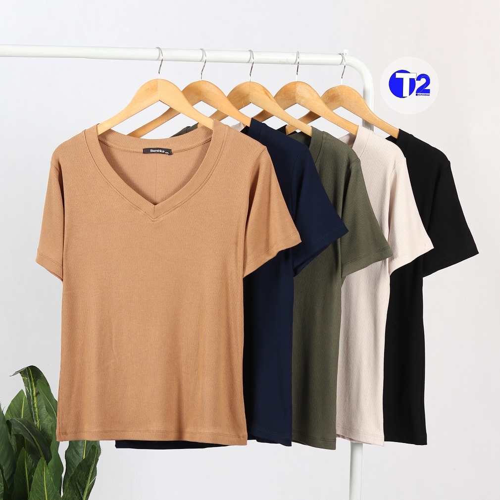 تیشرت بیگ سایزبرشکا یقه هفت پنج رنگ اصلی (3012)