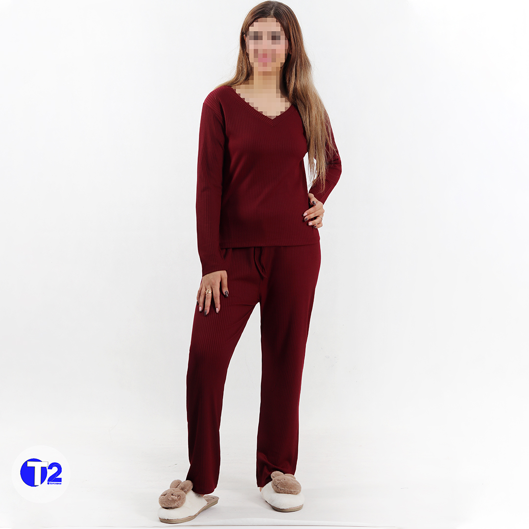 ست بلوز شلوار کرکره یقه هفت (3658)