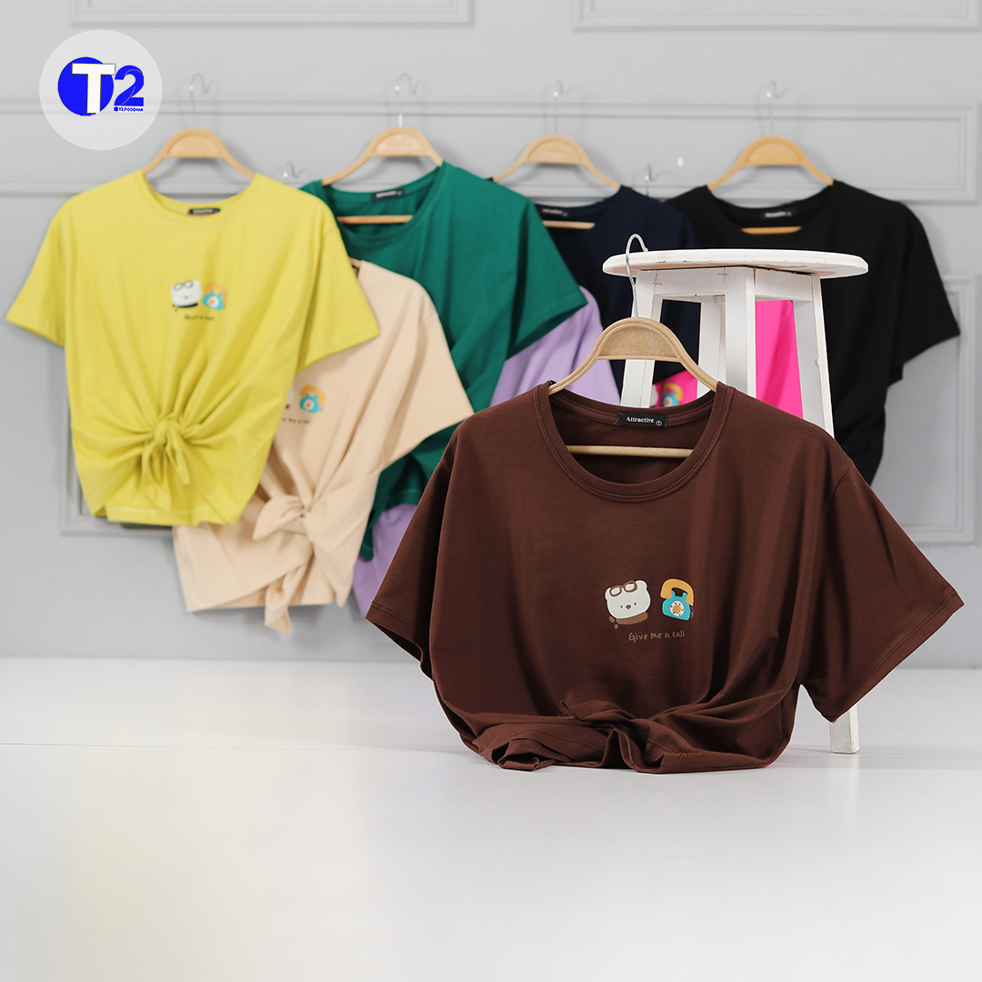 تیشرت پایین گره تلفن(3547)