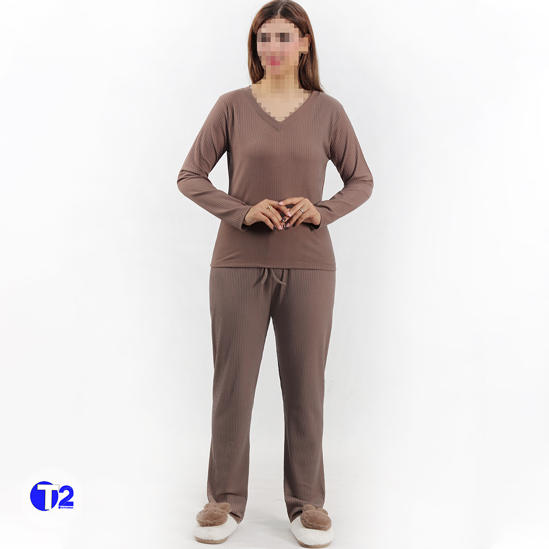 ست بلوز شلوار کرکره یقه هفت (3658)