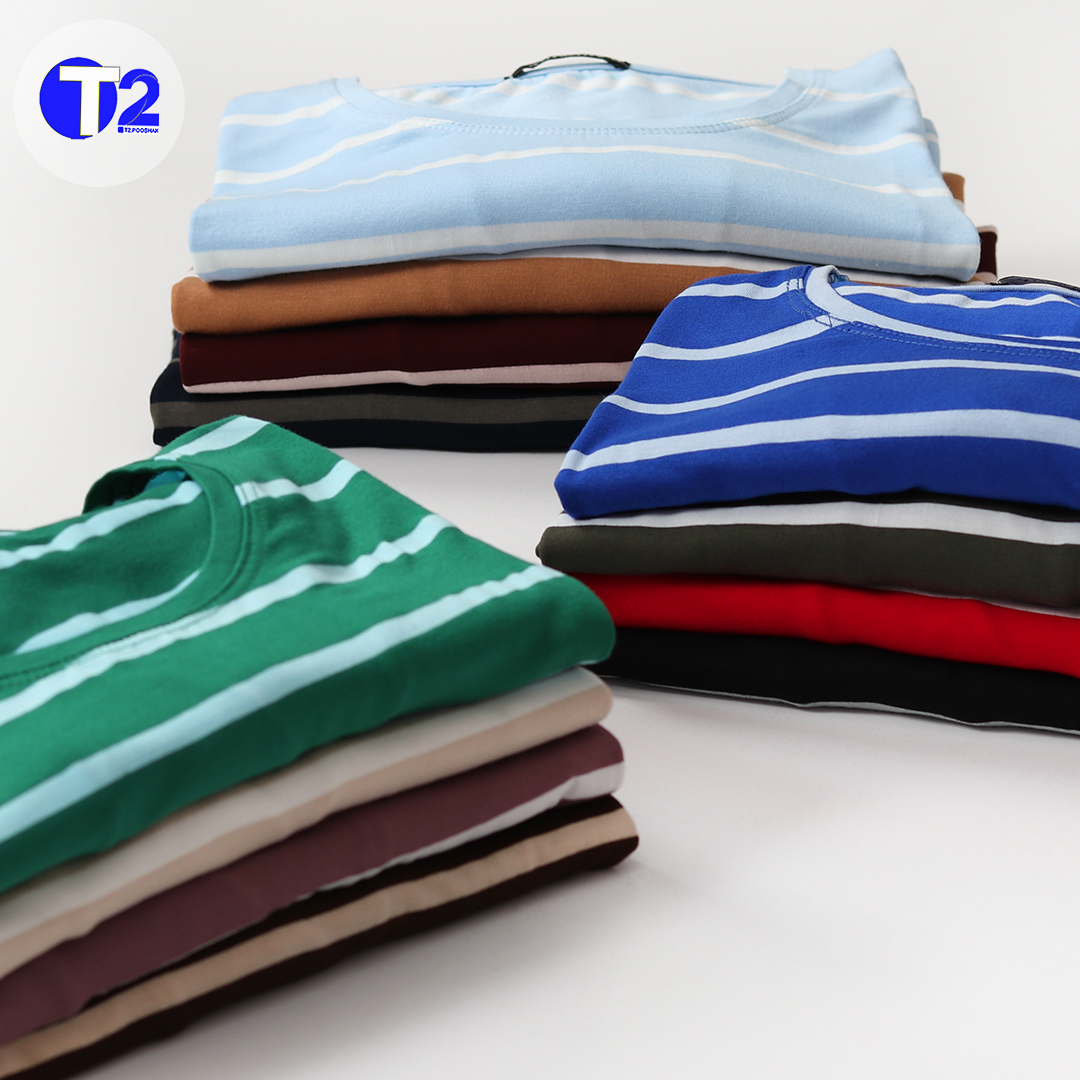 تیشرت فول باکسی رینگی 6تایی رندوم (3523)