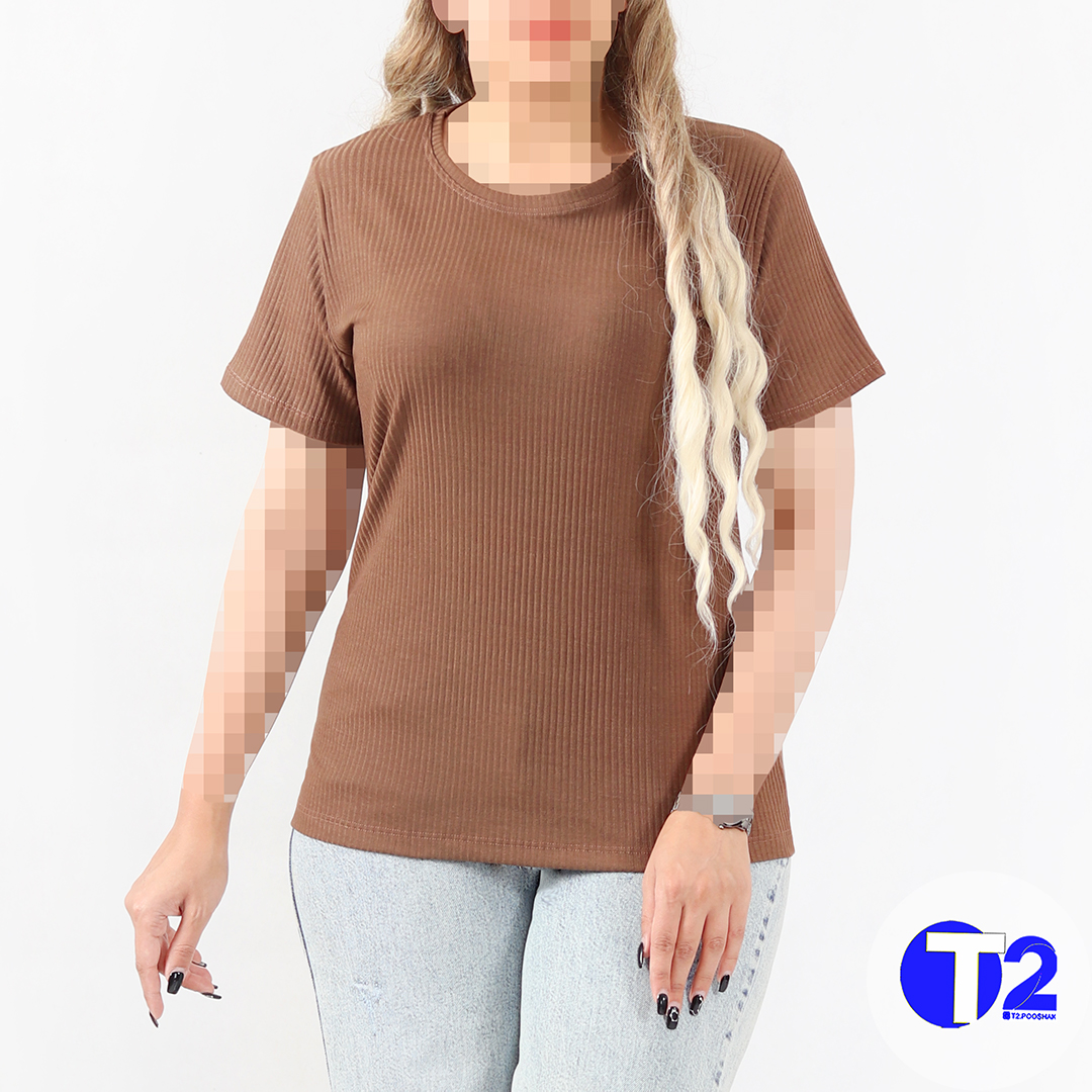 تیشرت یقه گرد کرکره سایزدو  (3530)
