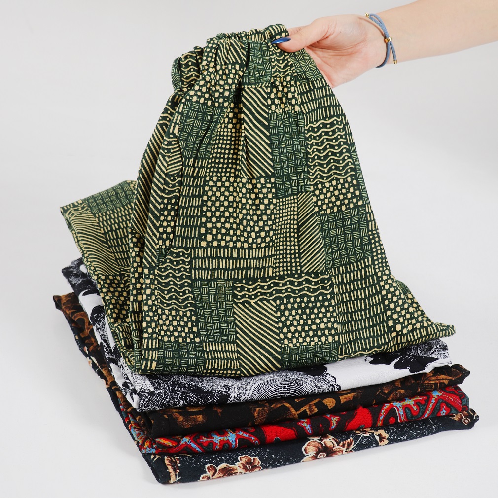 دامن شلواری لینن وارداتی طرحدار (3280)