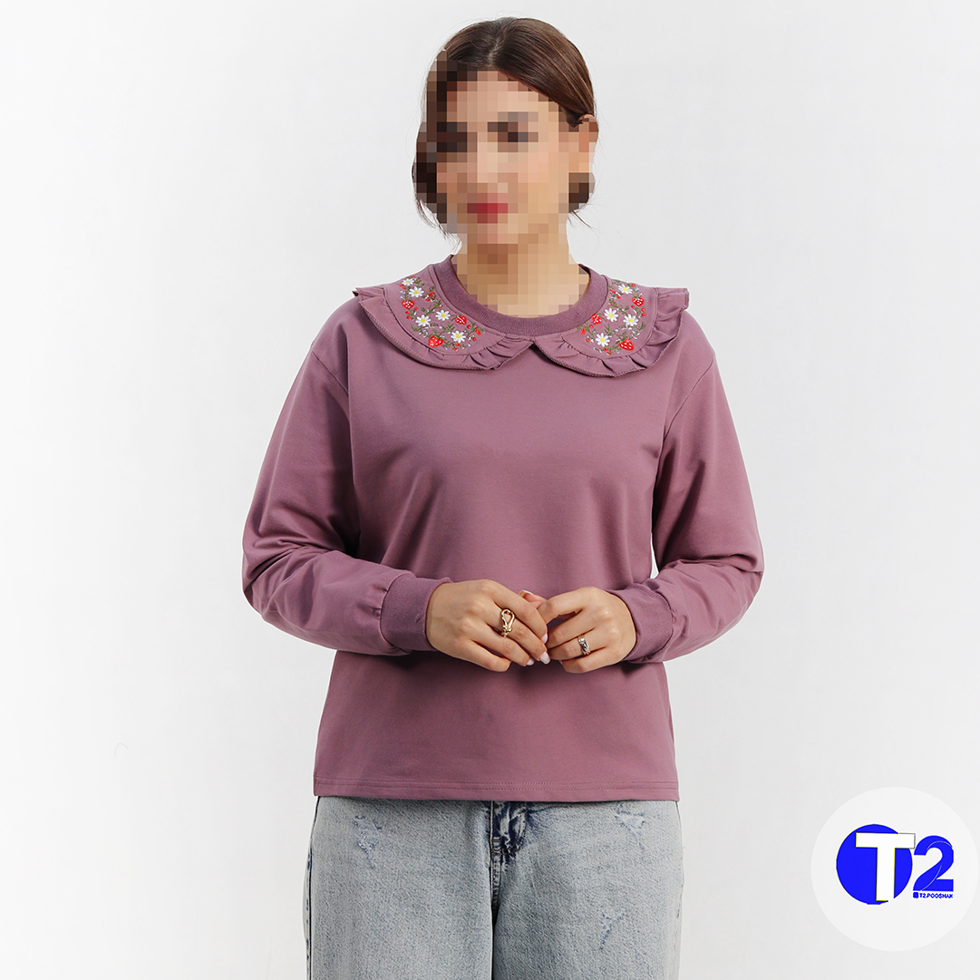 بلوز دورس یقه ب ب توت فرنگی (3631)