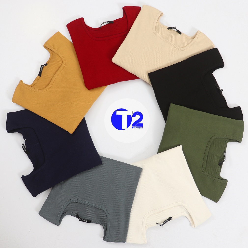 بلوز کراپ آستین پفکی سایز2 (3046)