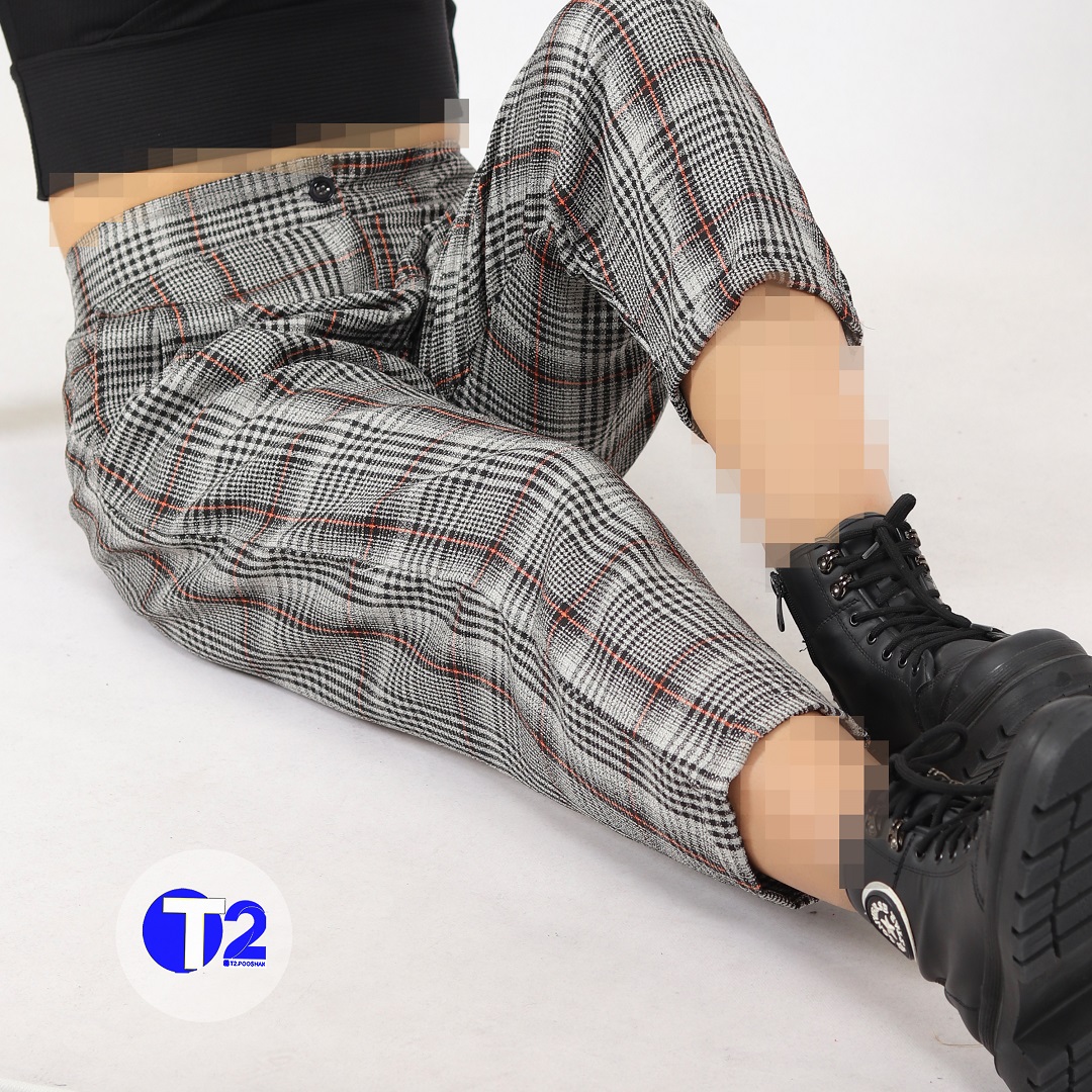 شلوار مزونی چهارخونه پک دوم(3053)