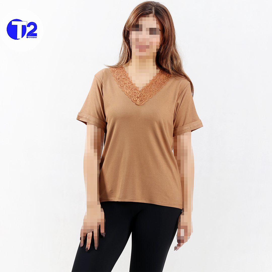 تیشرت گیپوری قواره دار لارین (3495)