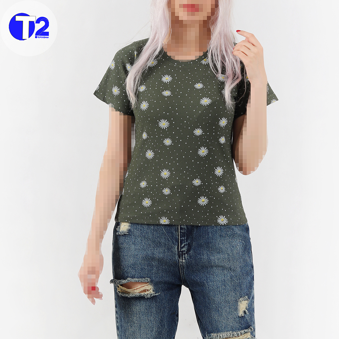 تیشرت کراپ چاپی برشکا (3451)