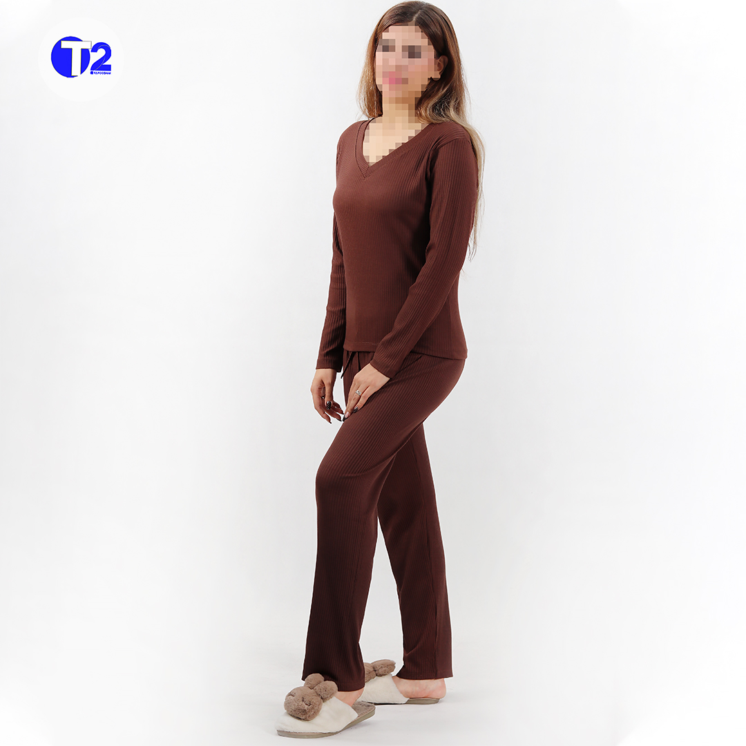 ست بلوز شلوار کرکره یقه هفت (3658)