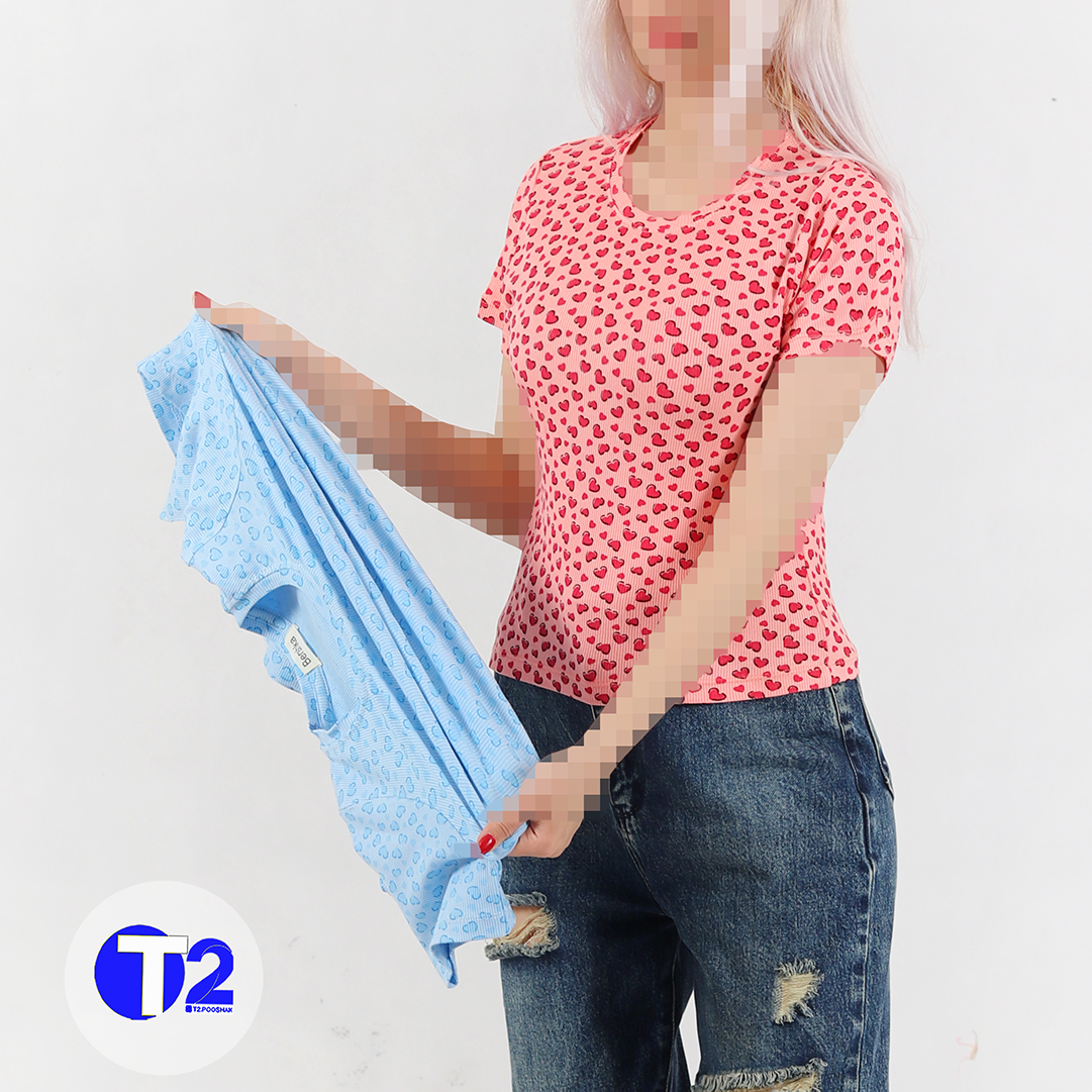 تیشرت کراپ چاپی برشکا (3451)