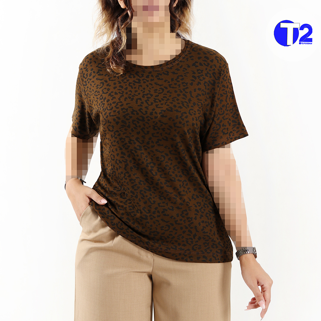 تیشرت پلنگی بیگ سایز (3562)