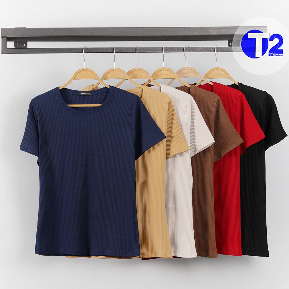 تیشرت یقه گرد کرکره سایزدو  (3530)