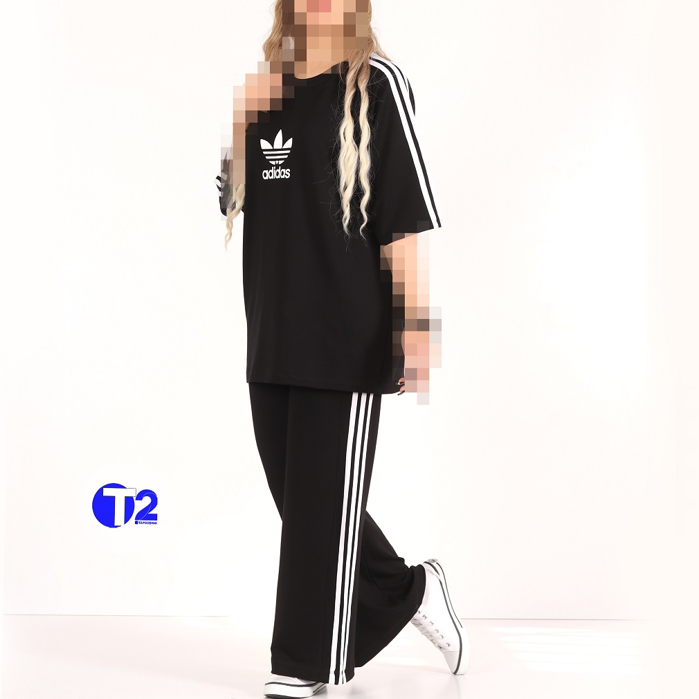 ست لانگ وبگ گلکسی آدیداس تک مشکی (3246)