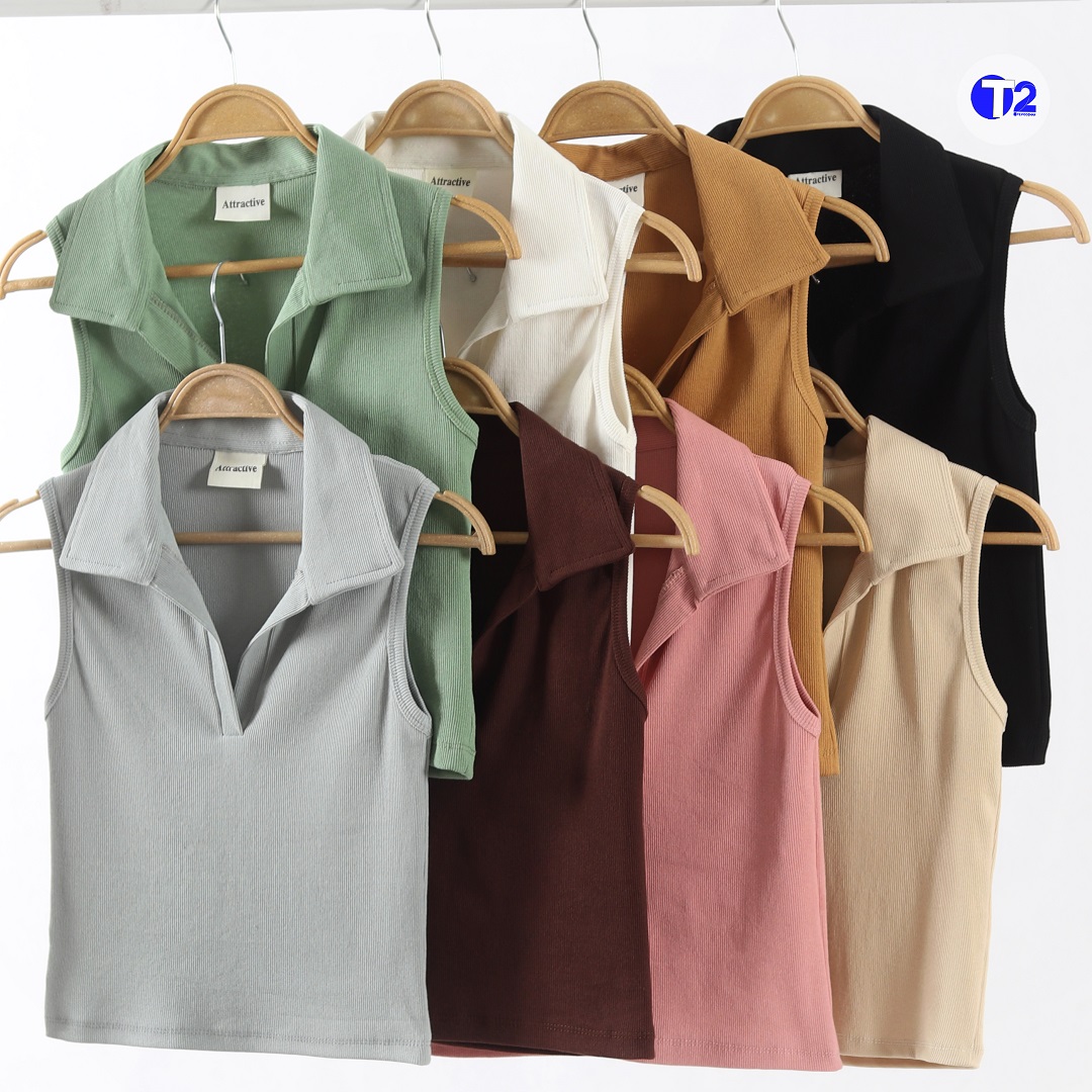  کراپ تاپ یقه شکاری فانریپ پنبه (3244)