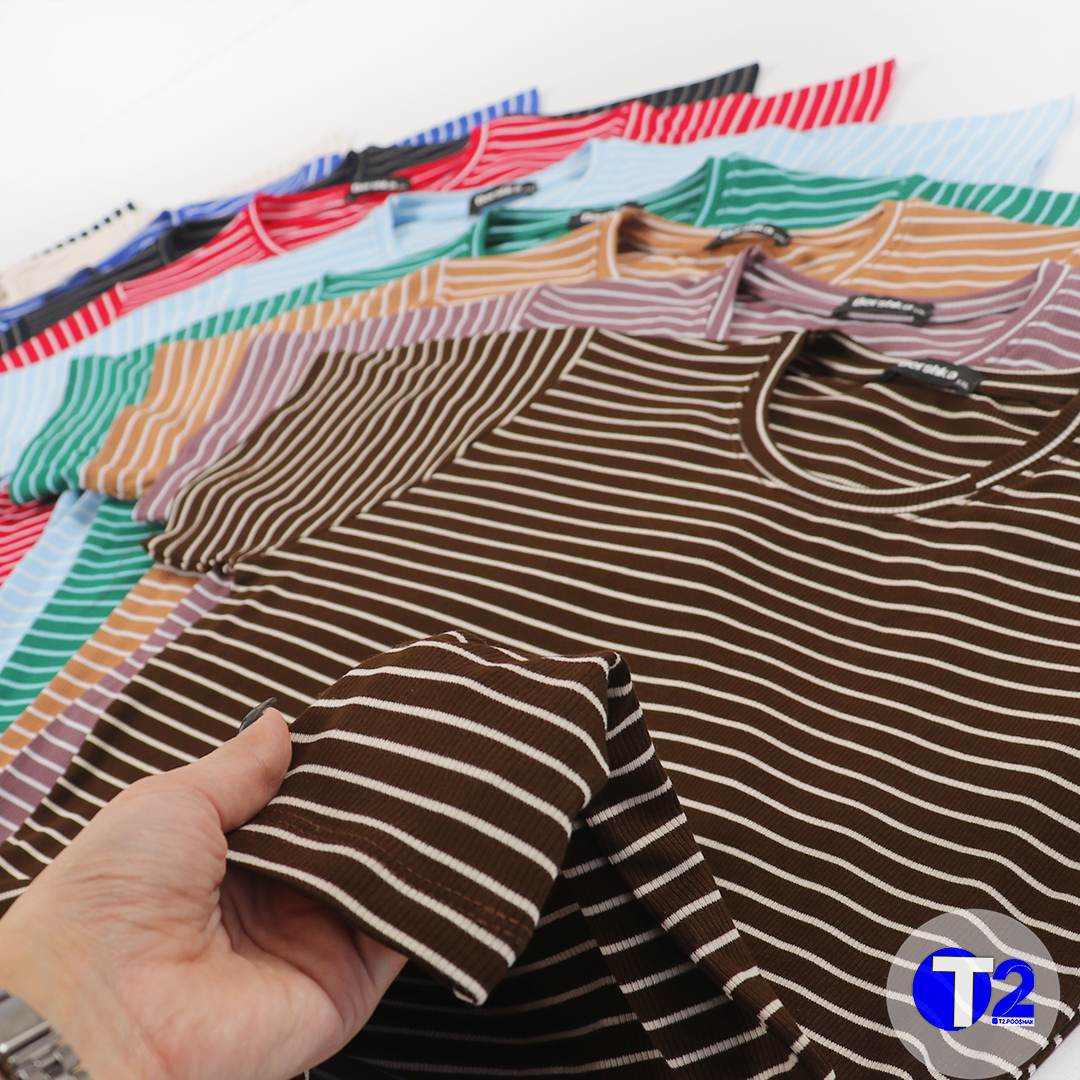تیشرت یقه گرد رینگی برشکا (3412)