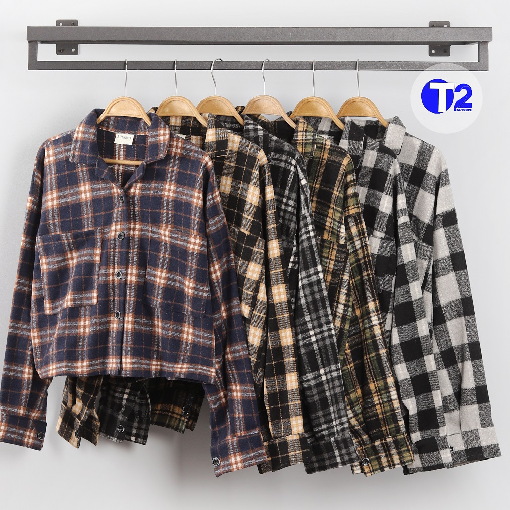 شومیز پشمی چهارخونه سوپر لش (3202)