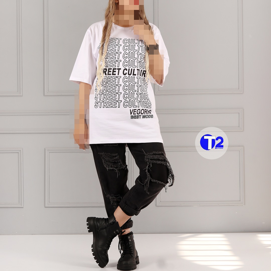 تیشرت لانگ روزنامه(2518)