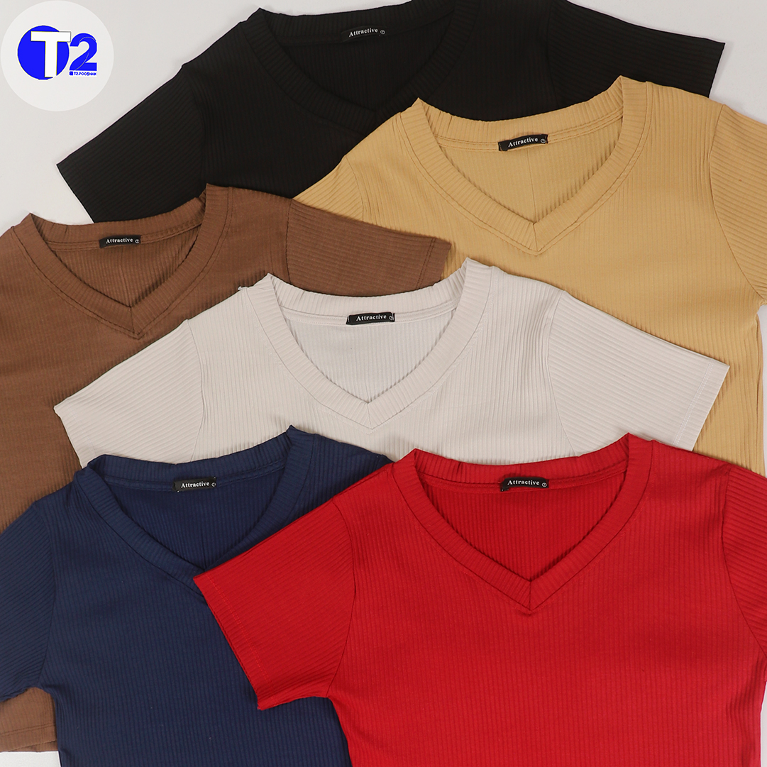 تیشرت یقه هفت کرکره (3460)