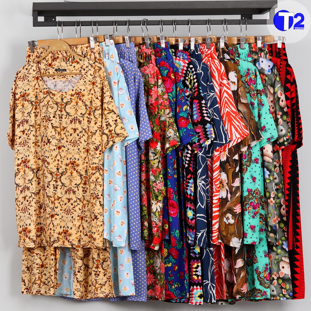 ست تیشرت وشلوار نخی نازلی (2970)