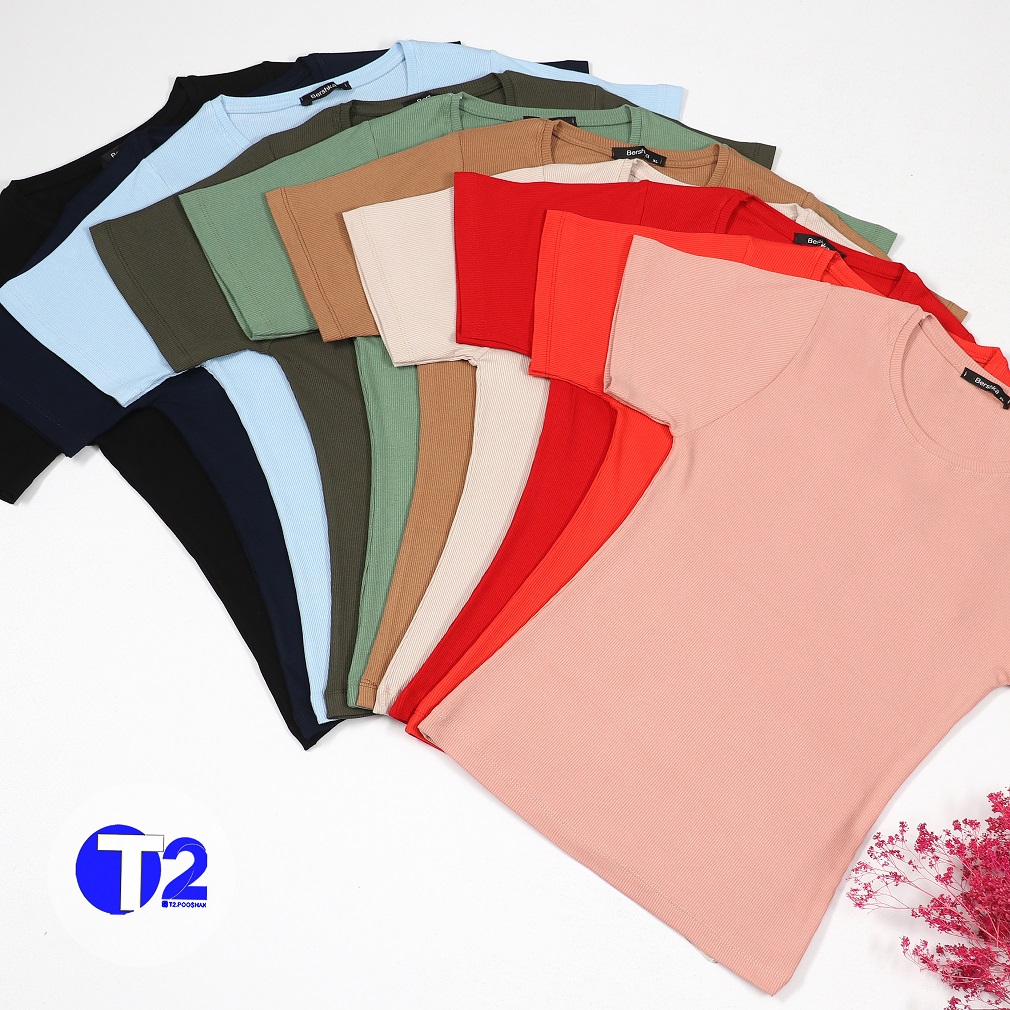 تیشرت قواره معمول برشکا پک رنگی (2678)