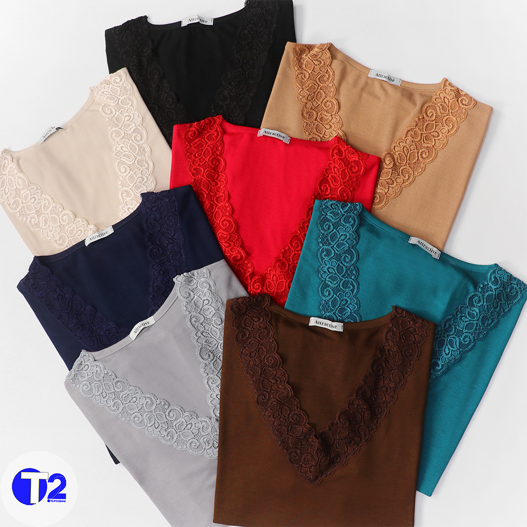 تیشرت گیپوری قواره دار لارین (3495)