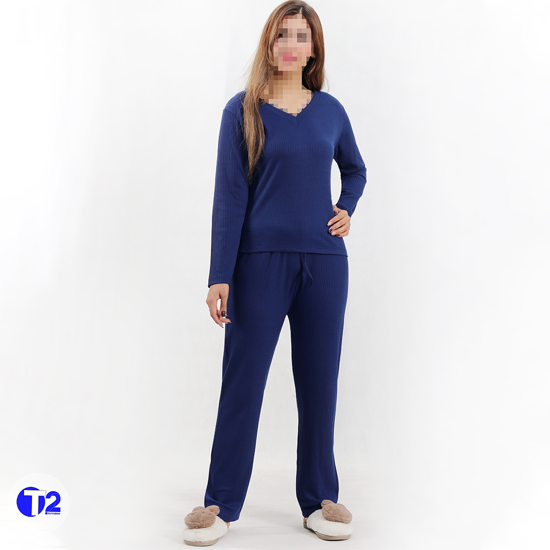 ست بلوز شلوار کرکره یقه هفت (3658)