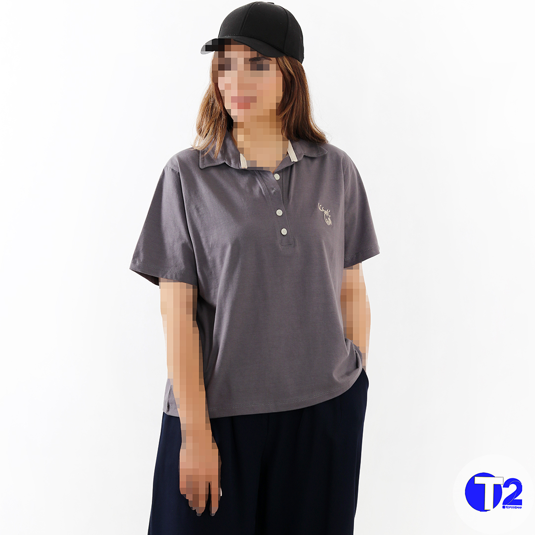 پلوشرت گوزن گلدوزی قواره دار  (3625)