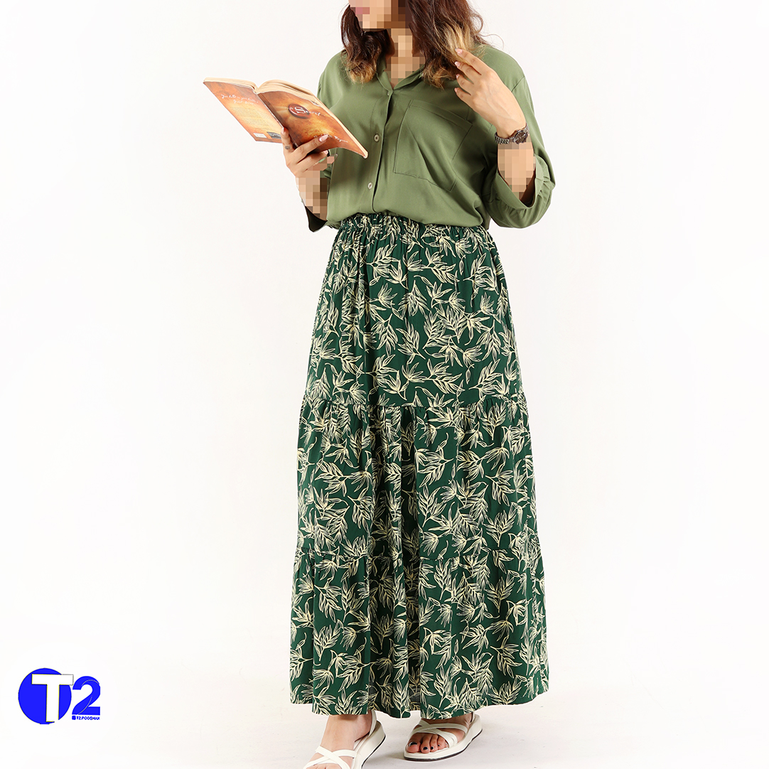 دامن بلند چین وا چین نخی تایلندی طرح جدید( 3417)