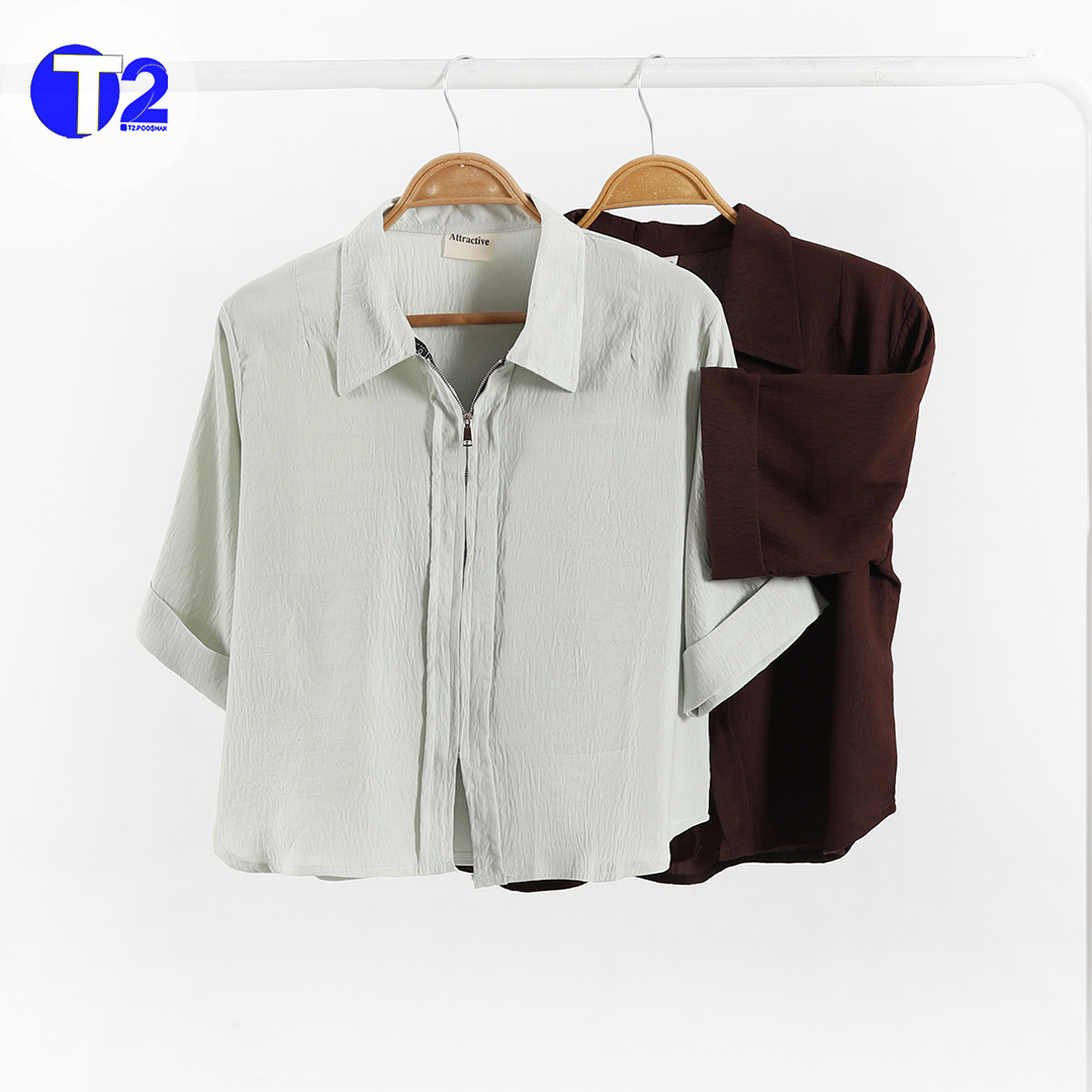 شومیزکراپ زیپ دار دیورنخ پک 5تایی رندوم(3525)