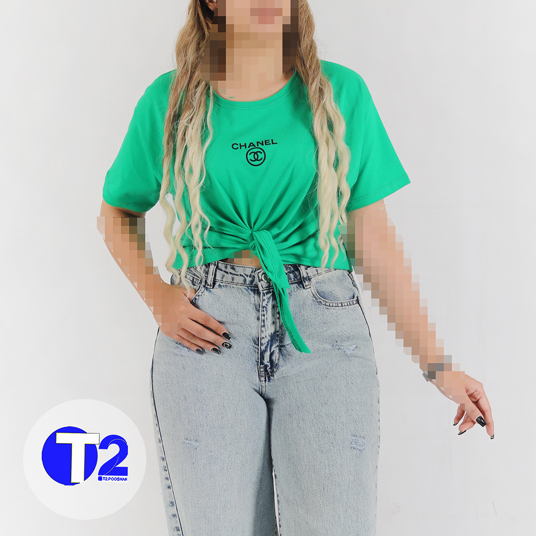 تیشرت پایین گره شنل chanel(3410)
