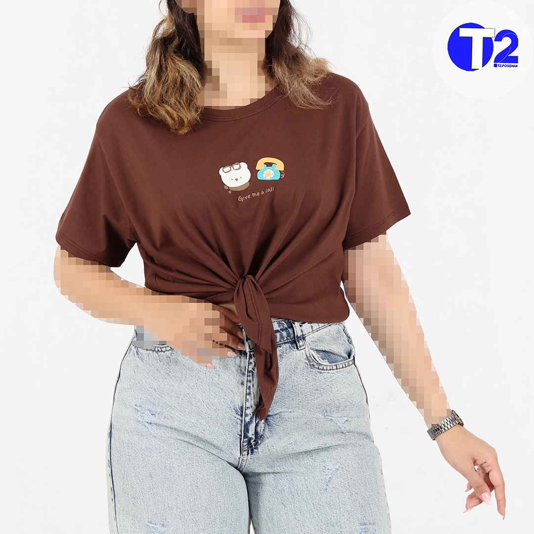 تیشرت پایین گره تلفن(3547)