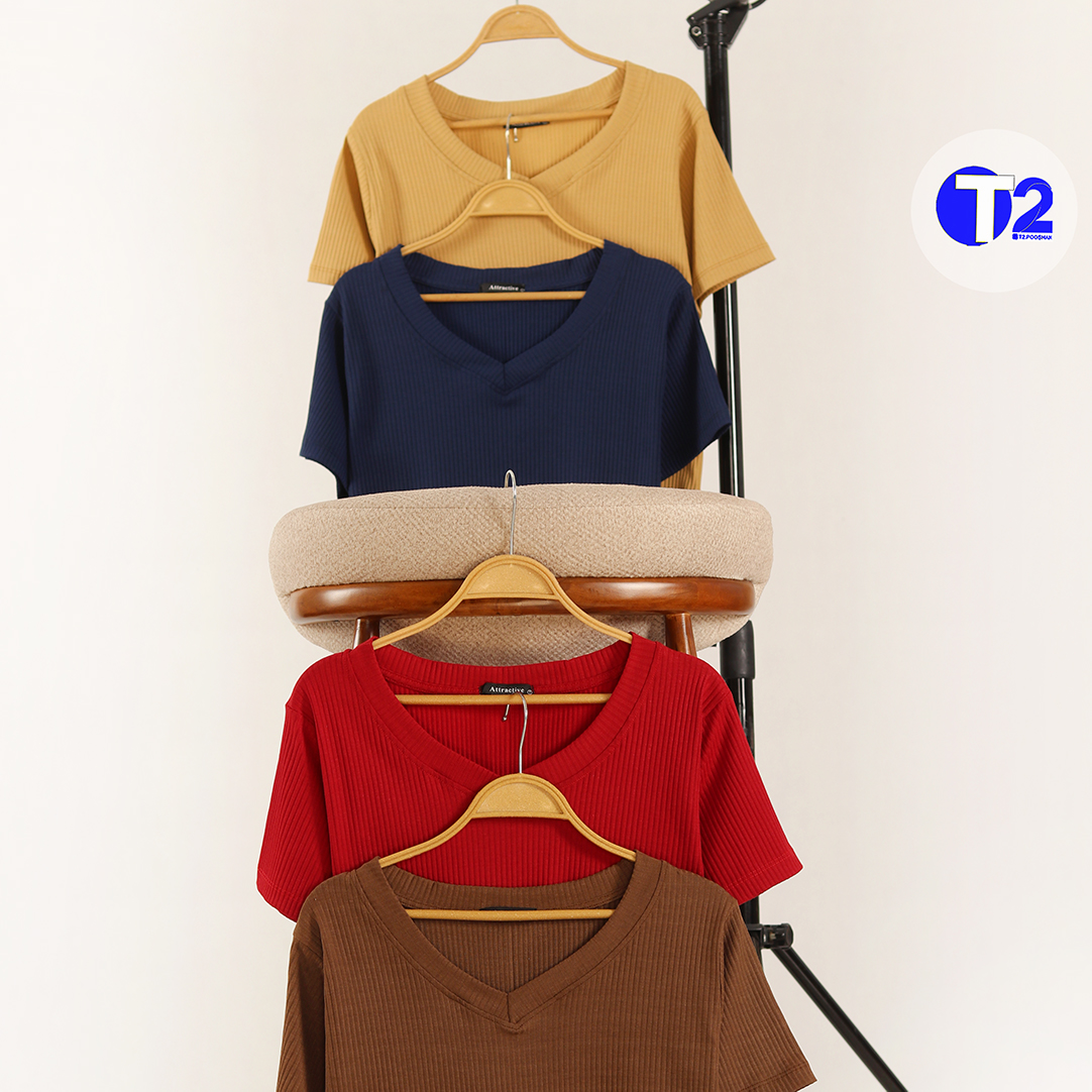 تیشرت یقه هفت کرکره (3460)