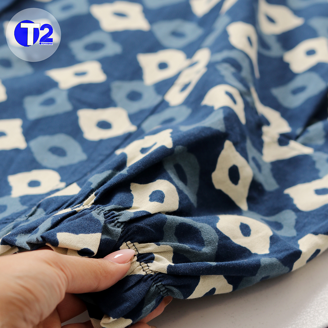 شلوار لینن چاپی پایین چین دار اتنا (3550)