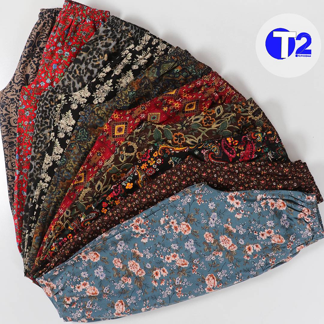 شلوار مام استایل لینن چاپی (3384)