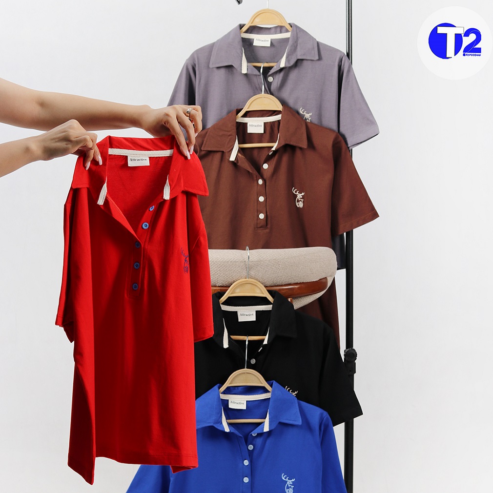 پلوشرت گوزن گلدوزی قواره دار  (3625)